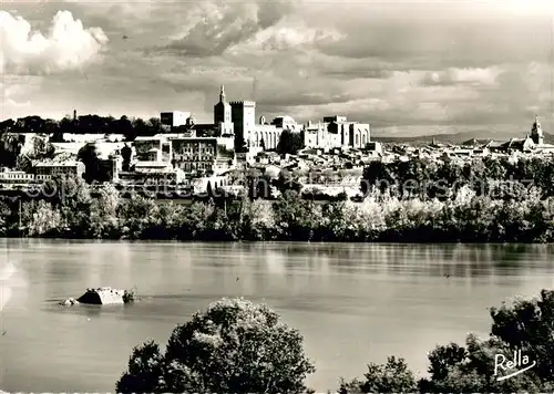 AK / Ansichtskarte Avignon_Vaucluse Palais des Papes et Rhone Avignon Vaucluse