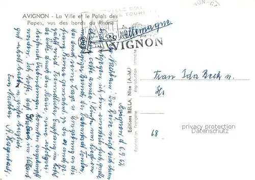 AK / Ansichtskarte Avignon_Vaucluse Palais des Papes et Rhone Avignon Vaucluse