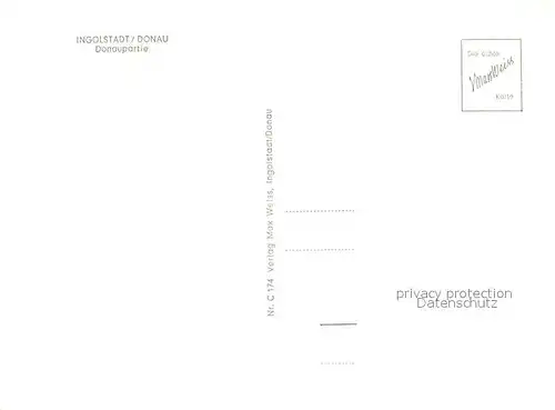 AK / Ansichtskarte Ingolstadt_Donau Donaupartie Ingolstadt_Donau