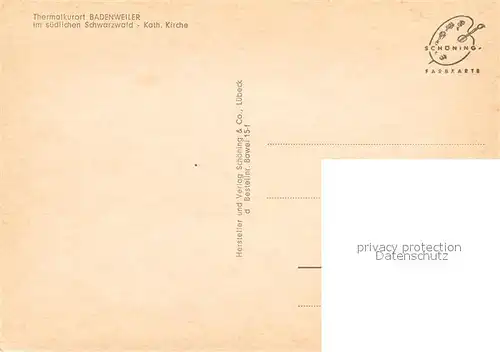 AK / Ansichtskarte Badenweiler Kirche Badenweiler