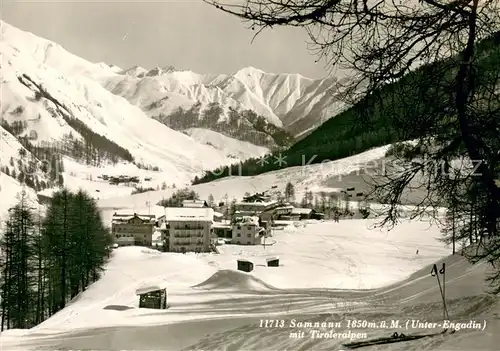 AK / Ansichtskarte Samnaun_Dorf mit Tiroleralpen Samnaun Dorf