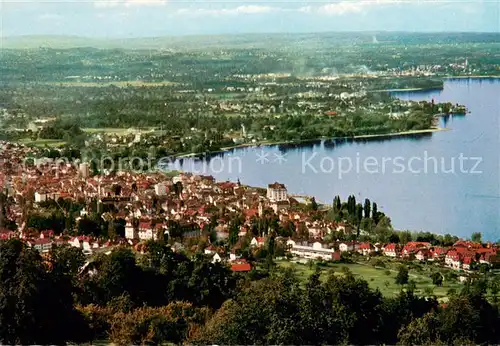 AK / Ansichtskarte Rorschach_Bodensee Fliegeraufnahme gegen Horn Arbon Rorschach Bodensee