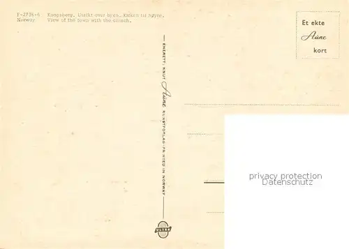 AK / Ansichtskarte Kongsberg Utsikt over byen Kirken til hogre Kongsberg