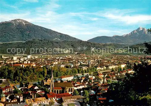 AK / Ansichtskarte Innsbruck mit Patschbergbruecke  Bergseilbruecke Brennerautobahn und Patscherkofel Innsbruck
