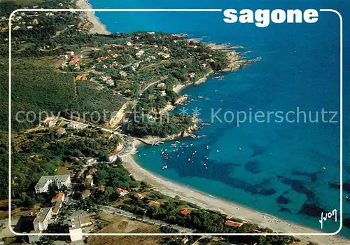 AK / Ansichtskarte Sagone Les plages de sable fin le petit Port abri et la route de Vico Sagone