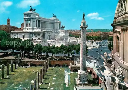 AK / Ansichtskarte Roma_Rom Foro Traiano e Monumento a Vittorio Emanuele II Roma_Rom