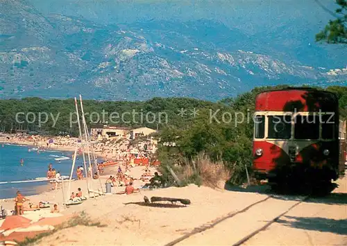 AK / Ansichtskarte Calvi Le train des Plages Calvi