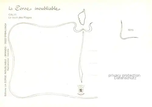 AK / Ansichtskarte Calvi Le train des Plages Calvi