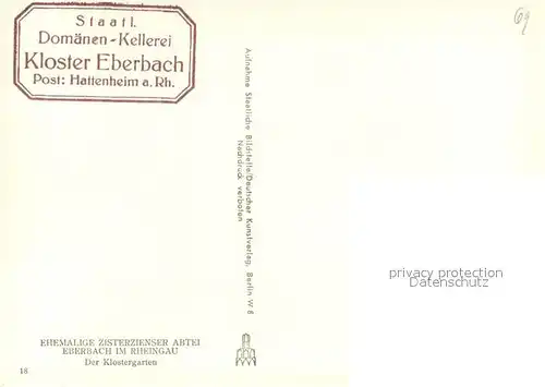AK / Ansichtskarte Hattenheim_Rheingau Dom?nen Kellerei Kloster Eberbach Hattenheim Rheingau
