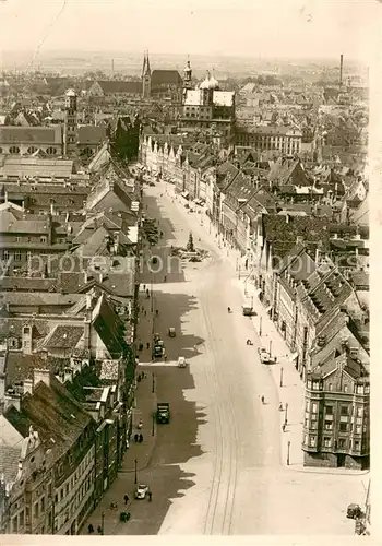 AK / Ansichtskarte Augsburg Maximilianstrasse vom St. Urlichsturm Augsburg