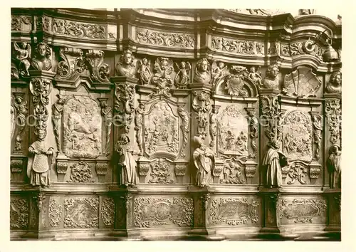 AK / Ansichtskarte Schussenried_Bad Kirche Chorgest?hl Schussenried_Bad