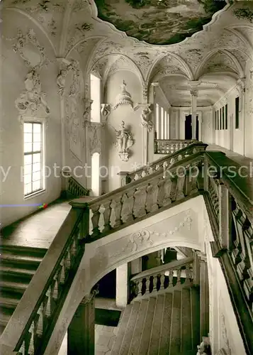 AK / Ansichtskarte Ellingen_Bayern Schloss Treppenhaus Ellingen Bayern