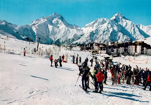 AK / Ansichtskarte Les_Deux_Alpes Skigebiet mit Pic de la Muzelle Les_Deux_Alpes