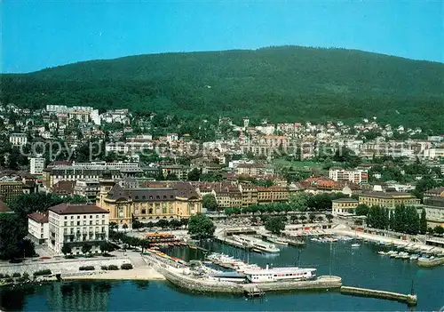 AK / Ansichtskarte Neuchatel_NE Fliegeraufnahme Port Neuchatel NE