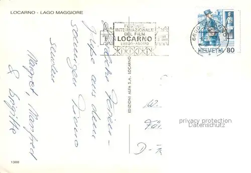 AK / Ansichtskarte Locarno_Lago_Maggiore Seepartie Locarno_Lago_Maggiore
