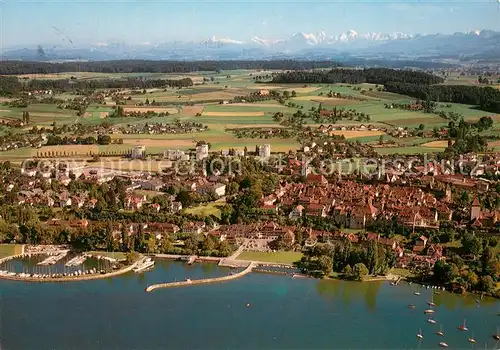 AK / Ansichtskarte Murten_Morat Fliegeraufnahme Seepartie Murten Morat