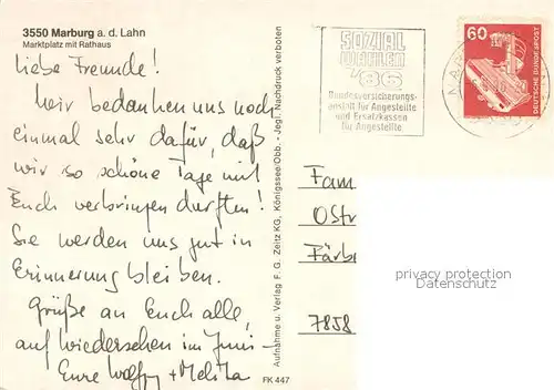 AK / Ansichtskarte Marburg_Lahn Marktplatz Rathaus Marburg_Lahn