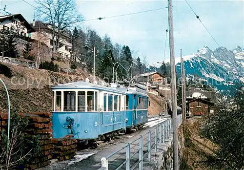 AK / Ansichtskarte Gryon Voiture B58 SIG 1930 de lex tram Vevey Montreux et tram 17 ex Lausanne 8.2.76 Gryon