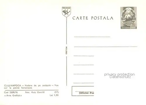 AK / Ansichtskarte Cluj Napoca Vedere de pe cetatuie  Cluj Napoca