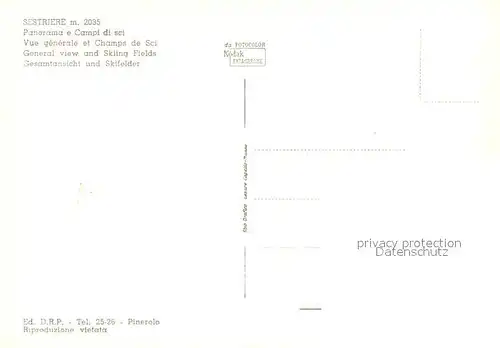 AK / Ansichtskarte Sestriere Panorama e Campi di sci Sestriere