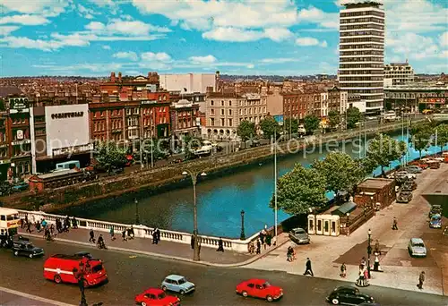 AK / Ansichtskarte Dublin_Ireland River Liffey with OConnell Bridge Dublin_Ireland