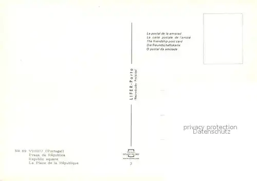 AK / Ansichtskarte Viseu Praca da Republica Viseu