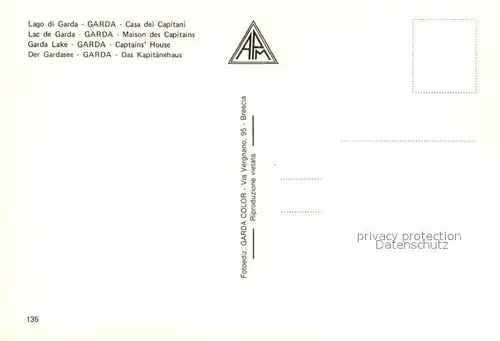 AK / Ansichtskarte Garda_Lago_di_Garda Casa dei Capitani Garda_Lago_di_Garda