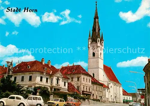 AK / Ansichtskarte Horn_Niederoesterreich Ortsansicht mit Kirche Horn_Niederoesterreich