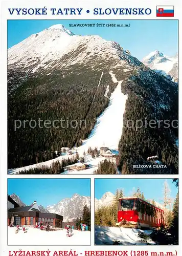 AK / Ansichtskarte Vysoke_Tatry Slavkovsky Stit Bilikova Chata Lyziarsky Areal Hrebienok Vysoke Tatry