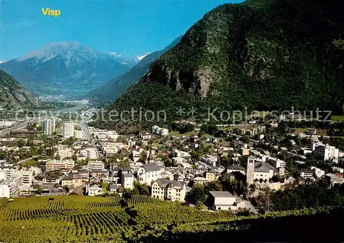 AK / Ansichtskarte Visp Panorama mit Kienenhorn Visp