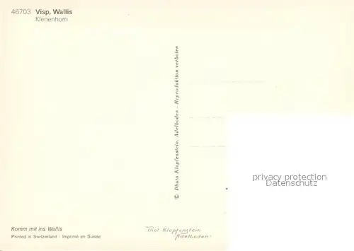 AK / Ansichtskarte Visp Panorama mit Kienenhorn Visp