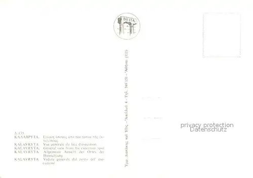 AK / Ansichtskarte Kalavryta Ansicht des Ortes der Hinrichtung Kalavryta