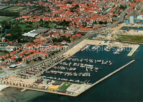 AK / Ansichtskarte Aabenraa_Apenrade Lystbadehavn Fliegeraufnahme Aabenraa Apenrade