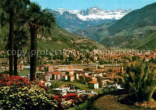 AK / Ansichtskarte Bozen_Suedtirol Panorama mit Rosengarten Bozen Suedtirol