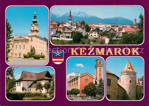 AK / Ansichtskarte Kezmarok Mestska Radnica Dreveny Kostol Cast Hradieb Kezmarok