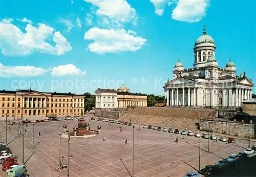 AK / Ansichtskarte Helsinki Tuomiokirkko ja Suurtori Helsinki