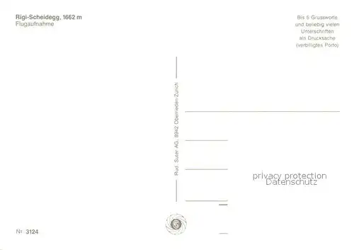 AK / Ansichtskarte Rigi_Scheidegg Fliegeraufnahme Rigi Scheidegg
