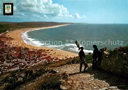 AK / Ansichtskarte Nazare_Portugal Praia Trajos tipicos Nazare Portugal