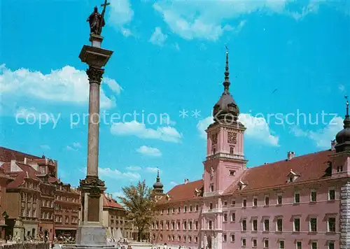 AK / Ansichtskarte Warszawa Zamek Krolewski i Kolumna Zygmunta III Wazy Warszawa