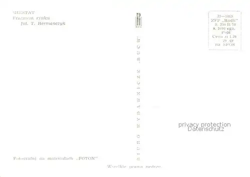 AK / Ansichtskarte Mikstat Fragment rynku Mikstat