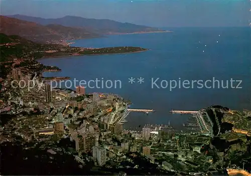 AK / Ansichtskarte Monaco la nuit Au fond l Italie Monaco