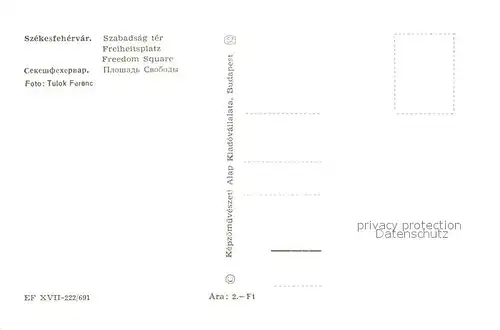 AK / Ansichtskarte Szekesfehervar Freiheitsplatz Szekesfehervar