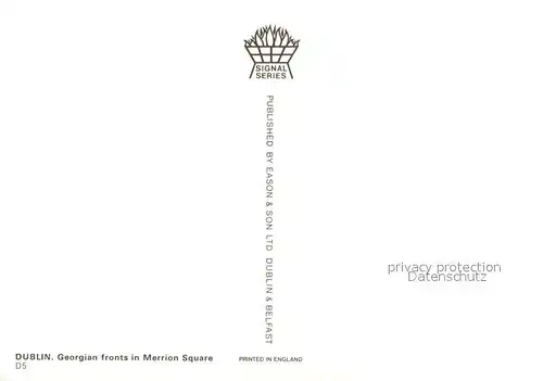 AK / Ansichtskarte Dublin_Ireland Georgian fronts in Merrion Square Dublin_Ireland