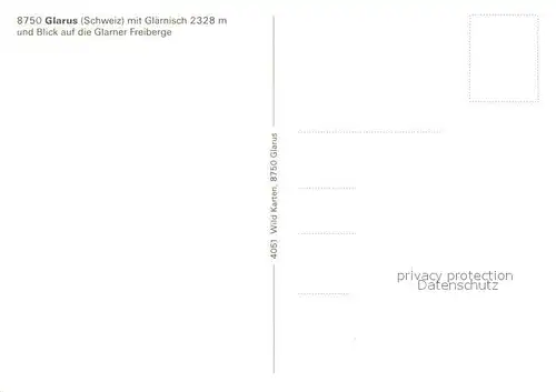 AK / Ansichtskarte Glarus_GL mit Glaernisch und Glarner Freiberge Glarus_GL