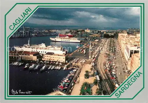 AK / Ansichtskarte Cagliari La citta e situa tra spiagge colline e lagune interne Fliegeraufnahme Cagliari