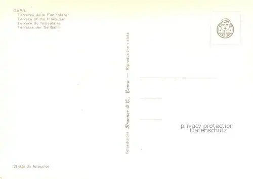 AK / Ansichtskarte Capri Terrazza della Funicolare Capri