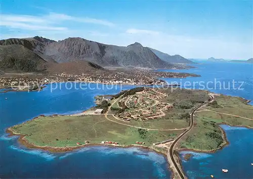 AK / Ansichtskarte Stokmarknes Fliegeraufnahme Stokmarknes