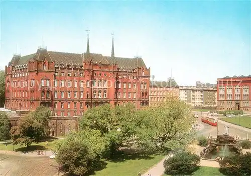 AK / Ansichtskarte Szczecin_Stettin Plac Tobrucki Czerwony Ratusz  Szczecin_Stettin