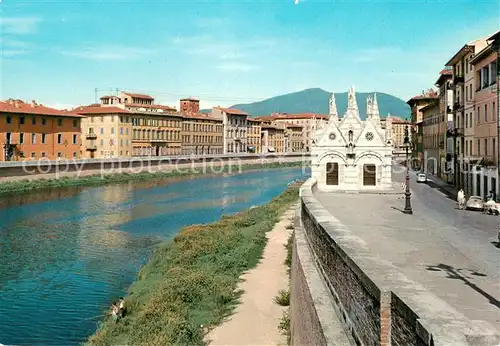 AK / Ansichtskarte Pisa Lungarno e Chiesa Pisa