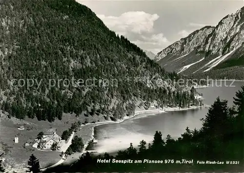 AK / Ansichtskarte Plansee Hotel Seespitz Fliegeraufnahme Plansee